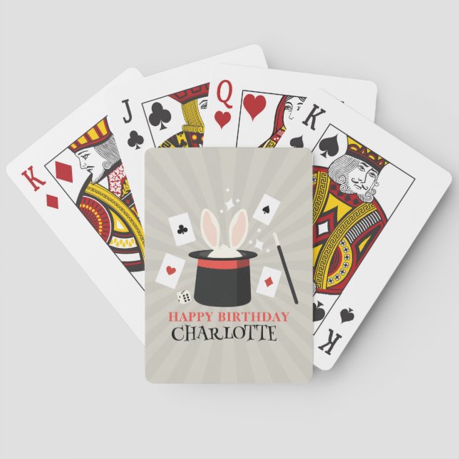 Magische Zauberkinder zeigen Geburtsname Spielkarten (Rückseite)