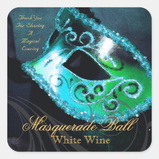 Magischer Abend Aquamarin Masquerade Sticker