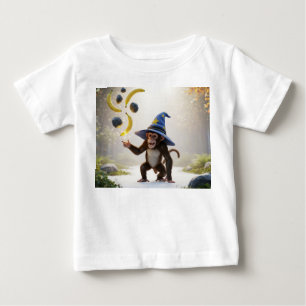 Magischer Affenzauberer, der Bananen im Sonnenlich Baby T-shirt