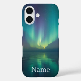 Magischer Aurora-Etui – Personalisiertes Namensges iPhone 16 Hülle