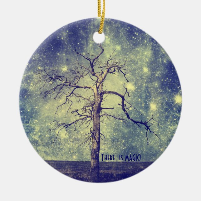 Magischer Baum der Universum-Weihnachtsverzierung Keramik Ornament (Vorne)