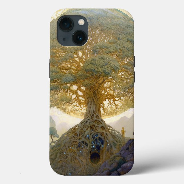 Magischer Baum des Lebens Surreale Natur Kunst Case-Mate iPhone Hülle (Rückseite)