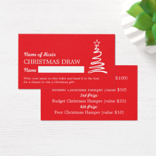 Magischer Baum, Weihnachten Party Raffle Tickets
