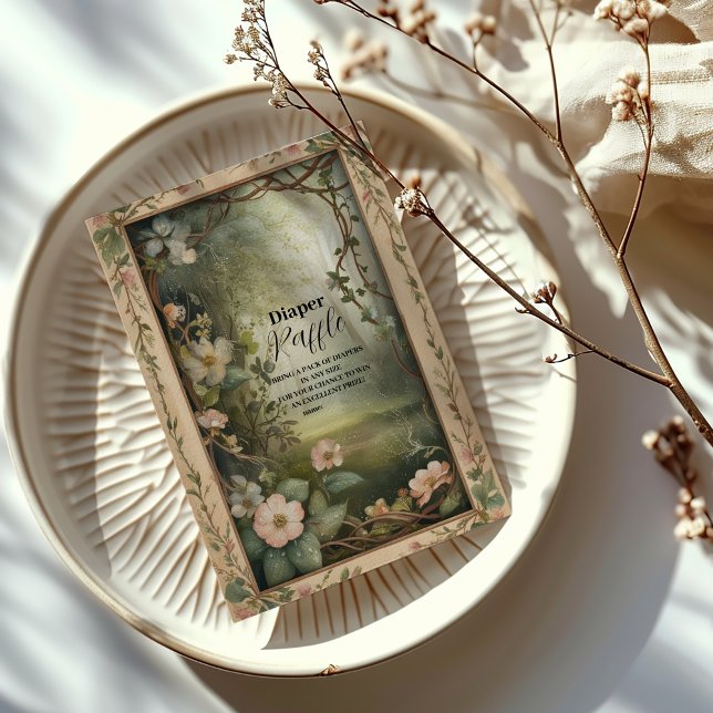 Magischer Blumenwald Raffle Diapper Begleitkarte (Von Creator hochgeladen)