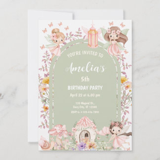 Magischer Boho-Feen-Garten-Wildblume Einladung