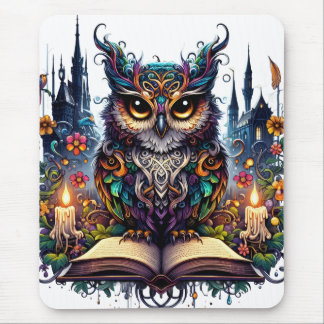 Magischer Bücher-Owl Mousepad