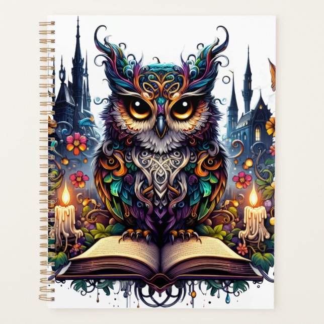 Magischer Bücher-Owl Planer (Vorderseite)