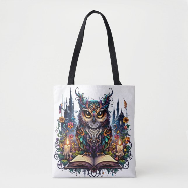 Magischer Bücher-Owl Tasche (Vorderseite)
