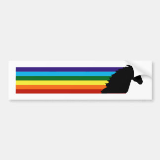 Magischer DashinRainbow Einhorn-Stoßdämpferstock Autoaufkleber