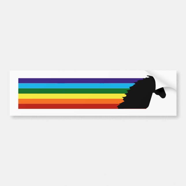 Magischer DashinRainbow Einhorn-Stoßdämpferstock Autoaufkleber (Vorne)