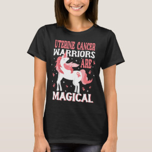 Magischer Einhorn Uteruskrebs Krieger T-Shirt