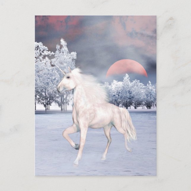 Magischer Einhornmorgen Postkarte (Vorderseite)