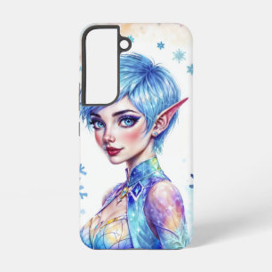 Magischer Eiself Schneewald gefrorenes Märchen Samsung Galaxy Hülle