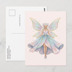 Magischer Engel Feen Pastellfarben Postkarte
