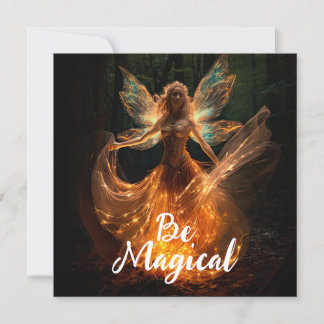Magischer Fairy Angel mit Flügeln in Forest Pixie Einladung
