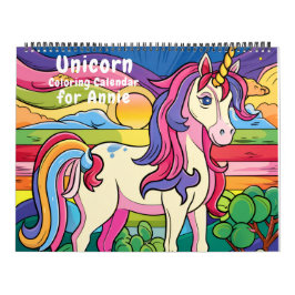 Magischer Fantasy-Einhorn-Farbbild-Kalender Kalender