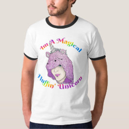 Magischer Fluffin Unicorn Männer-Ringer-T - Shirt