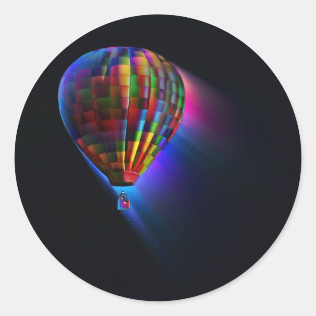Magischer Flug Abstrakter Traum Digitale Kunst Runder Aufkleber (Vorderseite)