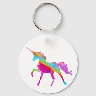 Magischer funkelnd Regenbogen tänzelnder Unicorn Schlüsselanhänger