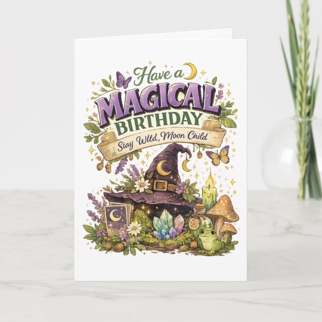 Magischer Geburtstag Karte (Vorderseite)