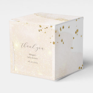 Magischer Glitzer Abstrakt Baby Shooting Monogram Geschenkschachtel