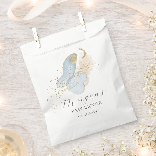 Magischer Glitzer Abstrakt Baby Shooting Monogram Geschenktütchen (Ausgeschnitten)