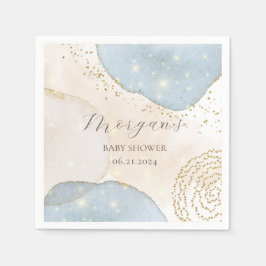 Magischer Glitzer Abstrakt Baby Shooting Monogram Serviette