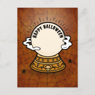 Magischer Glücksball hallowen Feiertag Postkarte