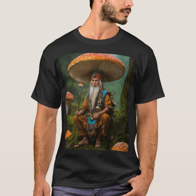 Magischer Gnome auf Mushroom - Mairy Tale Garden T T-Shirt (Vorderseite)