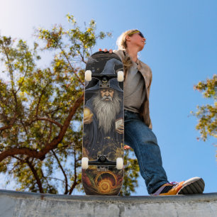 Magischer gotischer Zauberer Skateboard