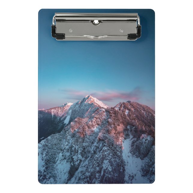 Magischer Himmel über dem Berg Storžič, Slowenien Mini Klemmbrett (Vorderseite)