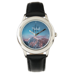 Magischer Himmelsmonogramm Berg Storžič Slowenien Armbanduhr