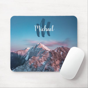 Magischer Himmelsmonogramm Berg Storžič Slowenien Mousepad