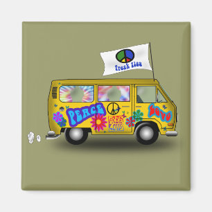 Magischer Hippie Van Magnet