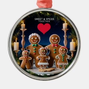 Magischer Kino-Lebkuchen-Familienkranz Ornament Aus Metall