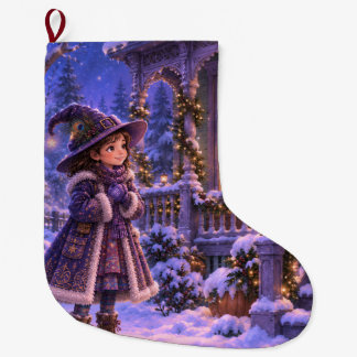 Magischer kleiner Hexen-Weihnachtsstrumpf für Kind Großer Weihnachtsstrumpf