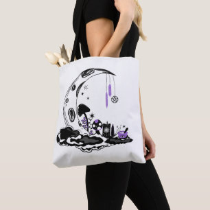 Magischer Kristall Pilz Mond Garten Tasche