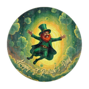 Magischer Leprechaun St. Patrick’s Day Kunst Schneidebrett