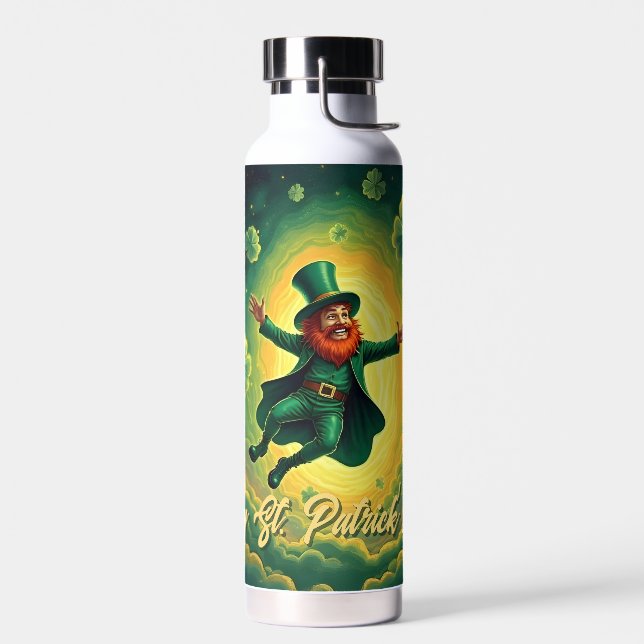 Magischer Leprechaun St. Patrick’s Day Kunst Trinkflasche (Links)