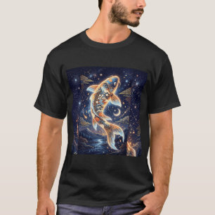 Magischer leuchtender himmlischer Koi-Fisch in ste T-Shirt