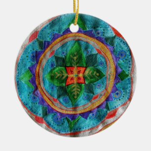 Magischer Mandala-Kreis-Schmuck Keramik Ornament