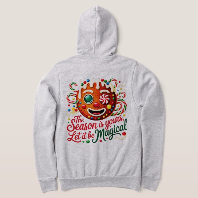 Magischer Männer-Gingerbread-Weihnachtspullover  Hoodie (AblageHinten)
