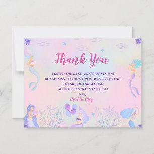 Magischer Meerjungfrau Unter dem Meer Mädchen Dank Postkarte