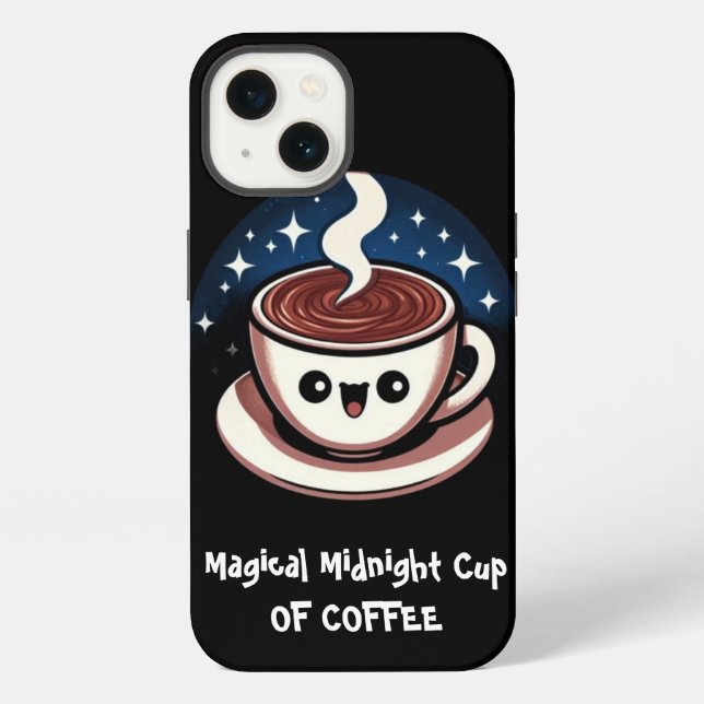 Magischer Mitternachtskaffee  iPhone Hülle (Rückseite)