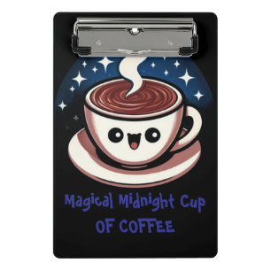 Magischer Mitternachtskaffee Mini Klemmbrett