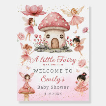 Magischer moderner Fairy Pink Blumengarten Empfang