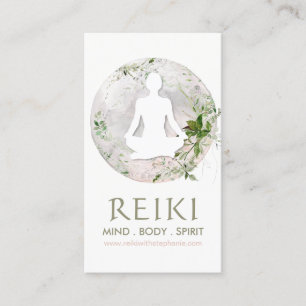 Magischer Mond und Grüne Reiki Visitenkarten Visitenkarte