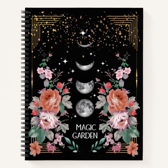 Magischer Mondgarten Notizbuch (Vorderseite)