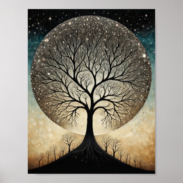 Magischer mystischer Baum Poster (Vorne)