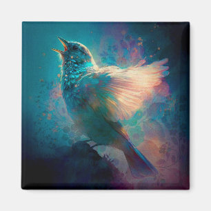 Magischer Mystischer Songbird, der seinen Song sin Magnet